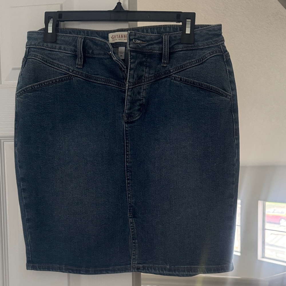 Shyanne Dark Blue Denim Jean pencil Skirt